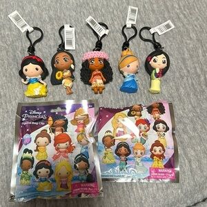 Disney Princess Figural Bag Clip Keychain collectible Disneyland